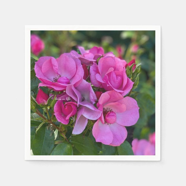Lavendel Pink Rose Serviette (Vorderseite)