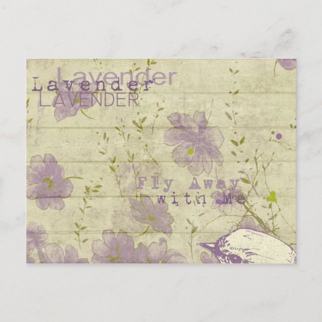 Lavendel Postkarte (Vorderseite)
