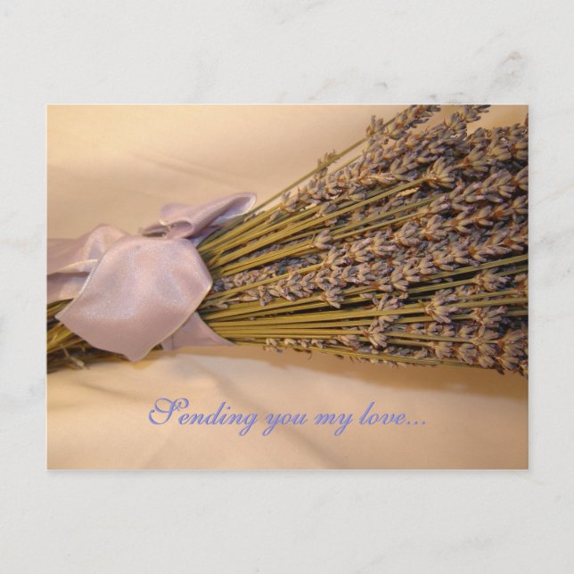 Lavendel Postkarte (Vorderseite)