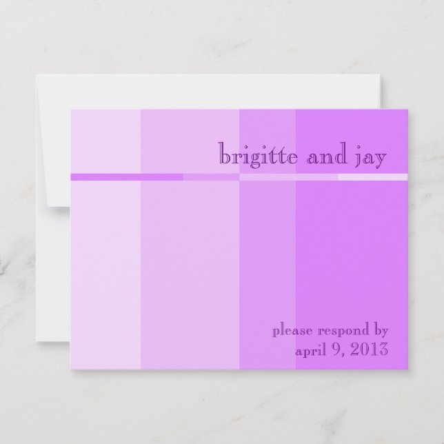 Lavendel Progression Wedding Einladung RSVP Karten (Vorderseite)