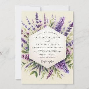 Lavendel Provenzalische Flora Hochzeit Einladung