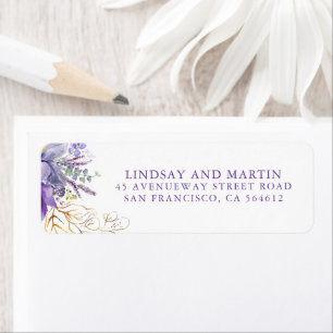Lavendel Purpur Floral Botanisches Chic Hochzeit