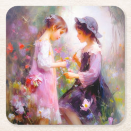 Lavendel Rechteckiger Pappuntersetzer