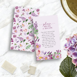 Lavendel-Rezept-Hochzeitskarte Begleitkarte