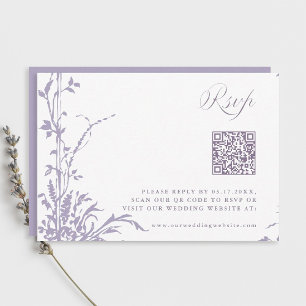 Lavendel Romantischer Botanischer Torbogen Gartenh RSVP Karte