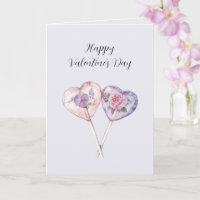 Lavendel-Rosa-Blütenherz zum Valentinstag
