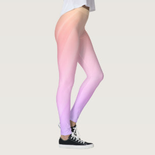 Lavendel, Rosa und Pfirsichblende Leggings