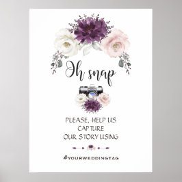 Lavendel Rosa Weiße Blüte Oh Snap Instagramm Zeich Poster