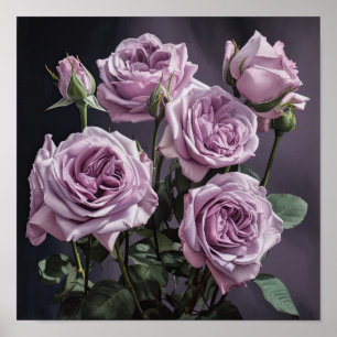 Lavendel Rose Blume Art Print Poster