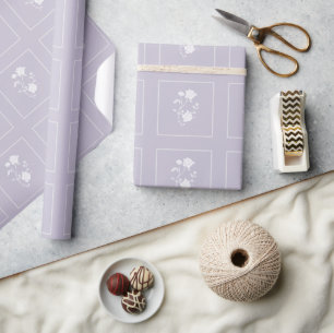Lavendel Rose Hochzeitspapier Geschenkpapier