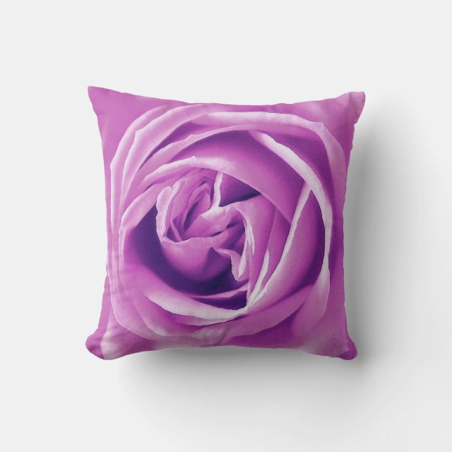 Lavendel-Rose Kissen (Vorderseite)