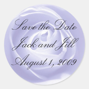 Lavendel-Rose, Save the Date Aufkleber