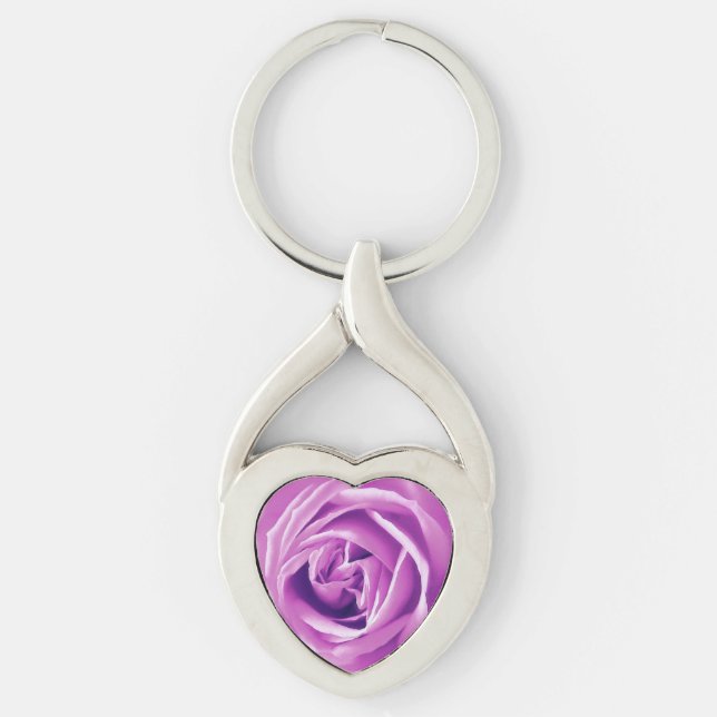 Lavendel-Rose Schlüsselanhänger (Vorderseite)