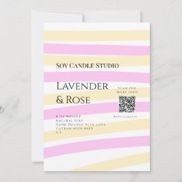 Lavendel Rose Soy Kerzen Business hinzufügen q r C Einladung