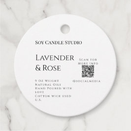 Lavendel Rose Soy Kerzen Business hinzufügen q r C Geschenkanhänger