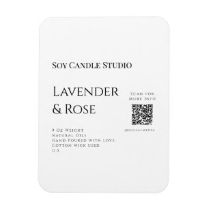 Lavendel Rose Soy Kerzen Business hinzufügen q r C Magnet