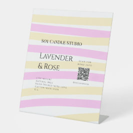 Lavendel Rose Soy Kerzen Business hinzufügen q r C Sockelschild