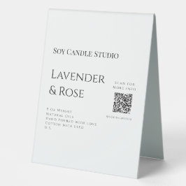 Lavendel Rose Soy Kerzen Business hinzufügen q r C Tischaufsteller