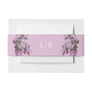 Lavendel, Rose und Lilacs, Hochzeit Einladungsbanderole