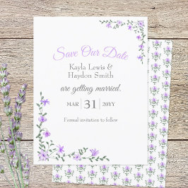 Lavendel Rose Weine Hochzeit Rettete unser Datum Einladung