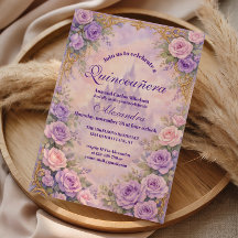 Lavendel-Roségold-Garten-Quinceañera