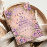 Lavendel-Roségold-Garten-Quinceañera