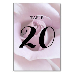 Lavendel-Rosen-Hochzeitstisch-Nummernkarte Tischnummer