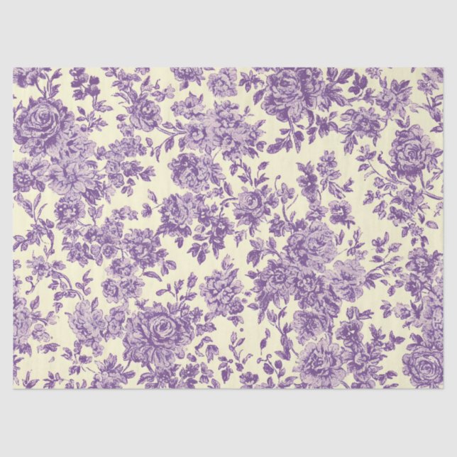 Lavendel-Rosen Seidenpapier (Vorderseite)