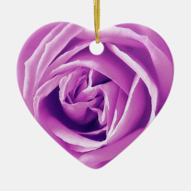 Lavendel-Rosendruck Keramikornament (Vorne)