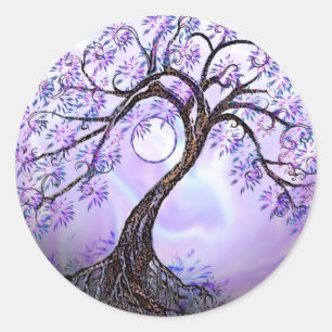 Lavendel Runder Aufkleber