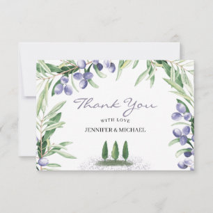 Lavendel-Rustikal-Hochzeit Dankeskarte