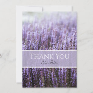 Lavendel-Salvia-Wiesen-Hochzeit-Dankeskarten Dankeskarte