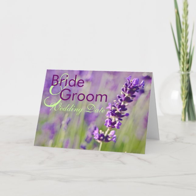 Lavendel ・ Save the Date Karte (Vorderseite)