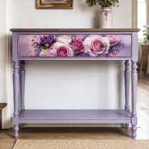 Lavendel-Schimmer-Rosenstrauß-Decoupage