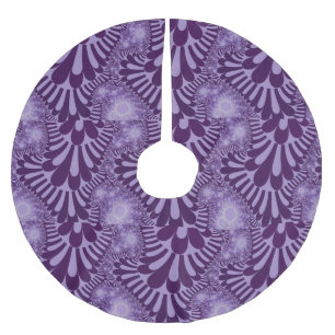 Lavendel-Schleifen-Weihnachtsbaum-Rock Polyester Weihnachtsbaumdecke
