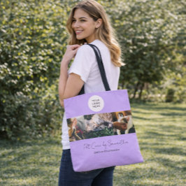 Lavendel-Schriftzug-Logo-Foto-Tierpflege Tasche