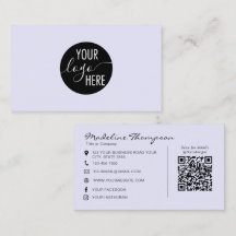 Lavendel-Schriftzug Professionelles Firmenlogo QR-