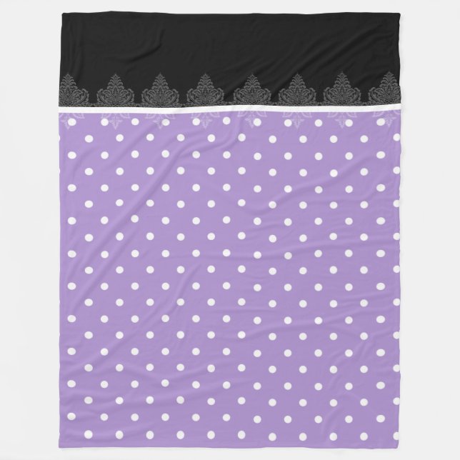 Lavendel & schwarze Streifen Tiffany's Fleece Blan (Vorderseite)