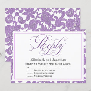 Lavendel-Script-Antwort-UAWG-Abschlusskarte Einladung