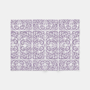 Lavendel-Scrollwork-Muster Fleecedecke