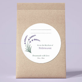 Lavendel Selbstgemacht mit Liebe Etikettenaufklebe Runder Aufkleber