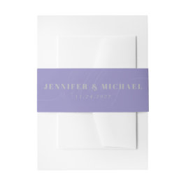Lavendel Silber Basic Hochzeit von Monogramm Einladungsbanderole