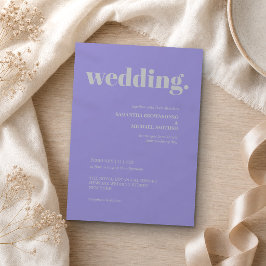 Lavendel Silber Minimal Erdtöne Hochzeit Einladung