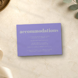 Lavendel-Silber-Minimalistische-Hochzeitsunterkünf Begleitkarte