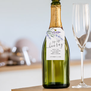 Lavendel Sip Sip Hurra Favor Brautparty Geschenkanhänger