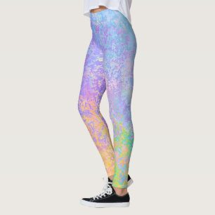 Lavendel Sonnenaufgang Pastel Neon Alkohol Abstrak Leggings