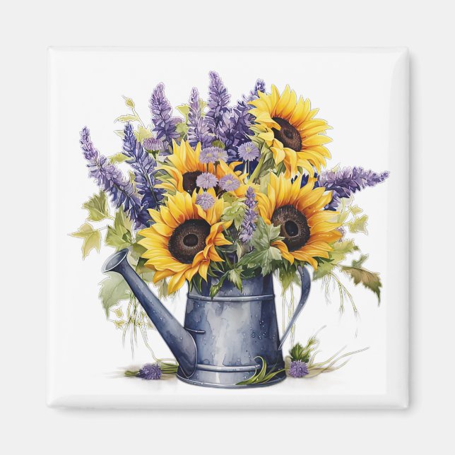 Lavendel & Sonnenblumen Magnet  (Vorne)