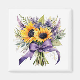 Lavendel & Sonnenblumen Magnet 