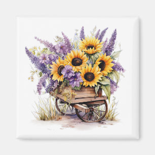 Lavendel & Sonnenblumen Magnet 