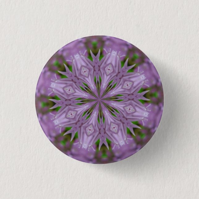 Lavendel-Spritzen-Knopf Button (Vorderseite)